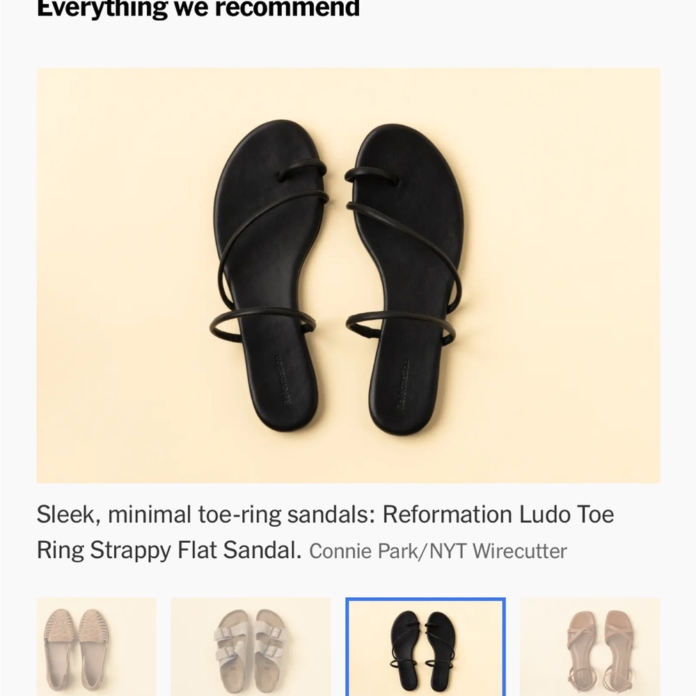 Reformation Black Strappy Heels - Picture 4 of 5